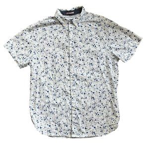 Denim & Flower Short-Sleeve Button-Down Shirt